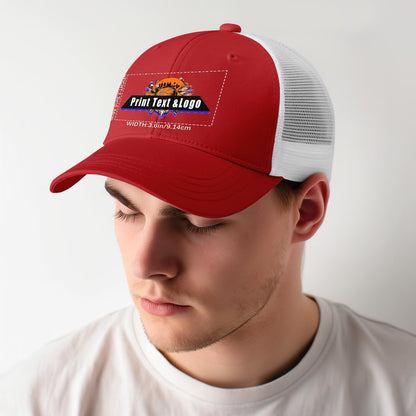 Custom Dark Red Mesh Duckbill Cap Personalized Style for Every Occasion Hat