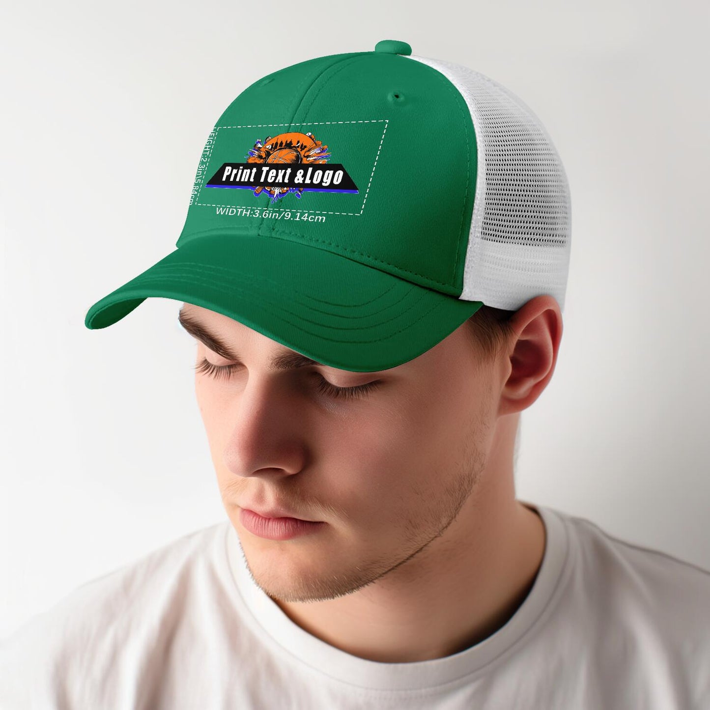 Custom Green Mesh Duckbill Cap Personalized Style for Every Occasion Hat