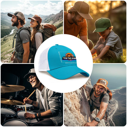Custom Greenish Blue Mesh Duckbill Cap Personalized Style for Every Occasion Hat