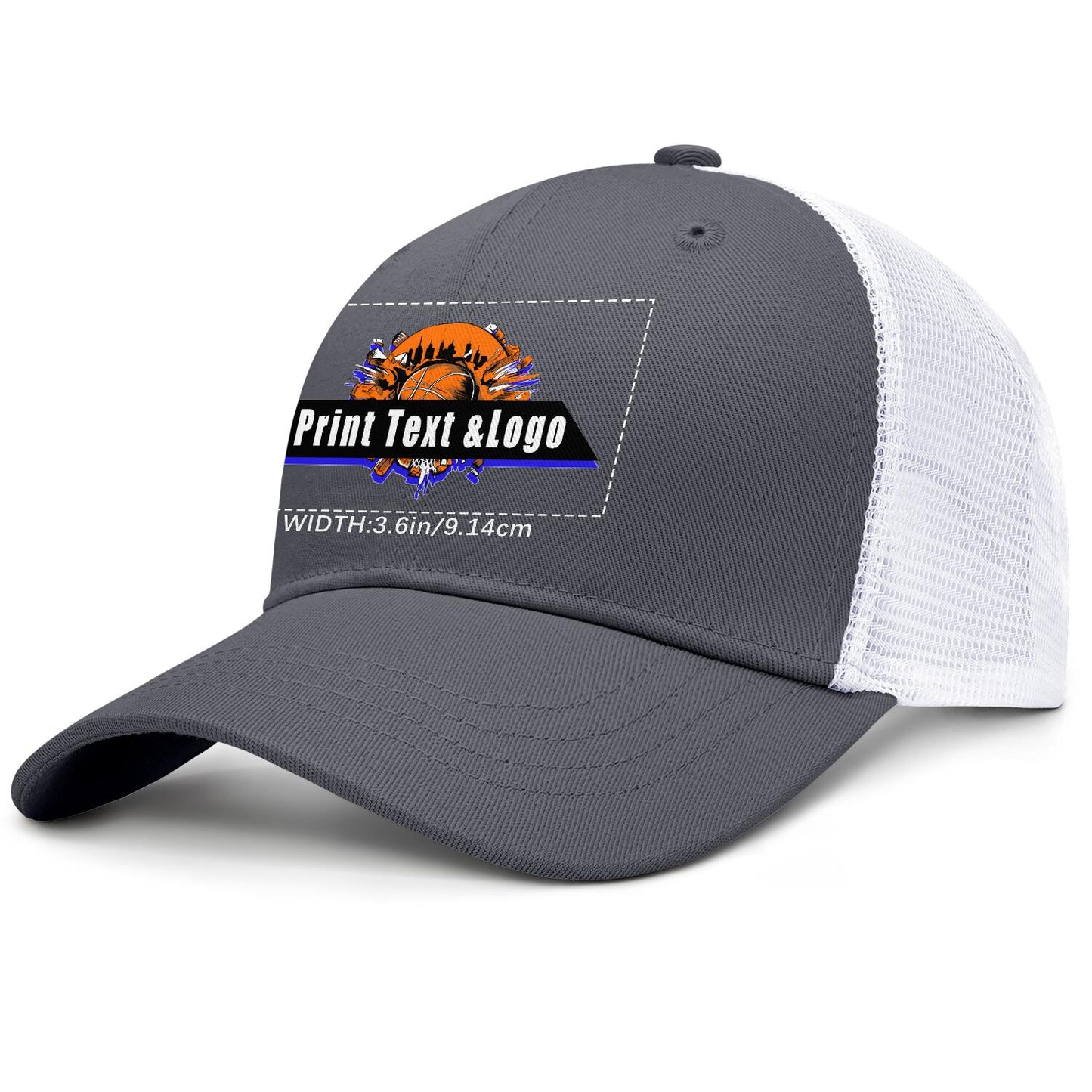 Custom Grey Mesh Duckbill Cap Personalized Style for Every Occasion Hat