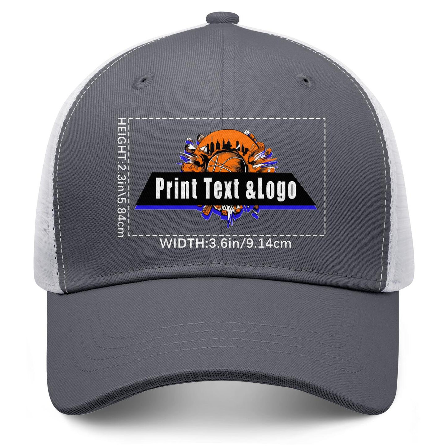 Custom Grey Mesh Duckbill Cap Personalized Style for Every Occasion Hat