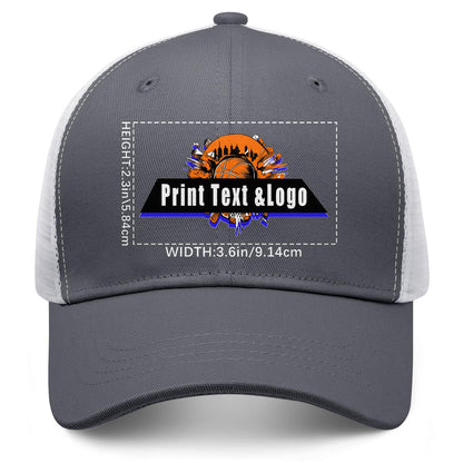 Custom Grey Mesh Duckbill Cap Personalized Style for Every Occasion Hat
