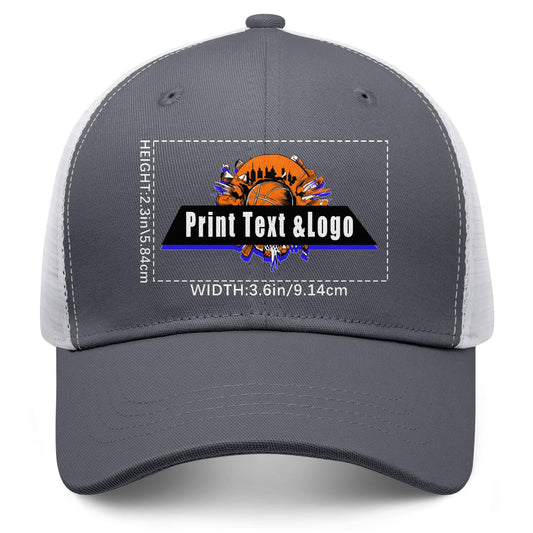 Custom Grey Mesh Duckbill Cap Personalized Style for Every Occasion Hat