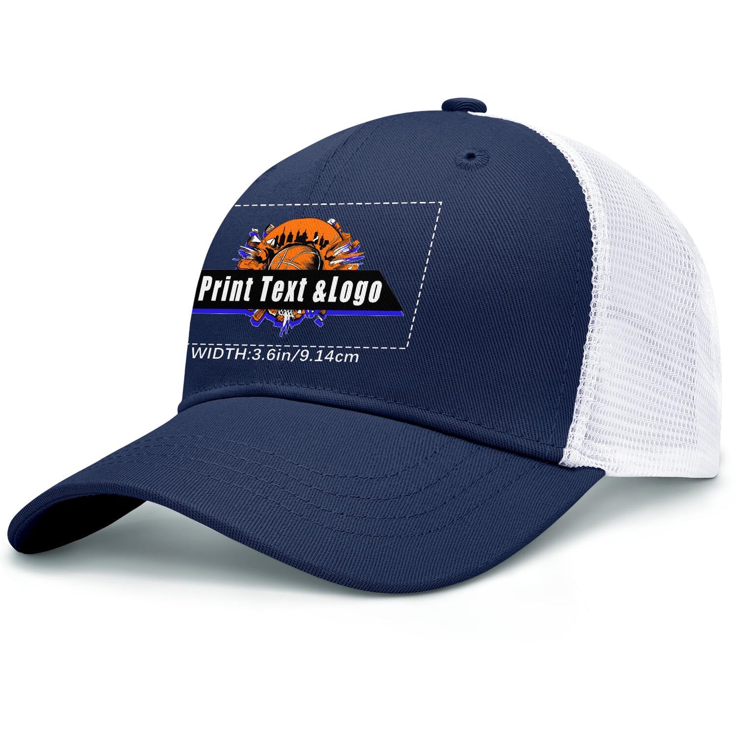 Custom Navy Blue Mesh Duckbill Cap Personalized Style for Every Occasion Hat