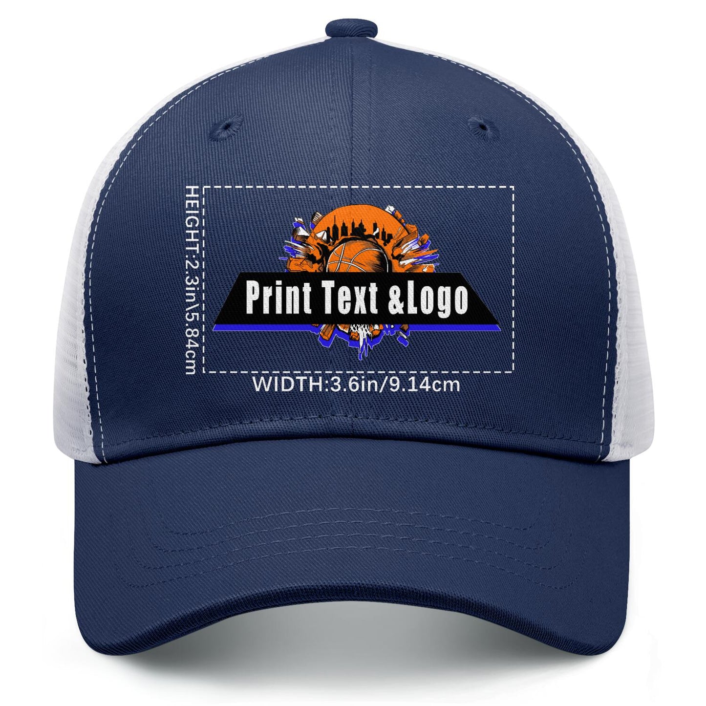Custom Navy Blue Mesh Duckbill Cap Personalized Style for Every Occasion Hat