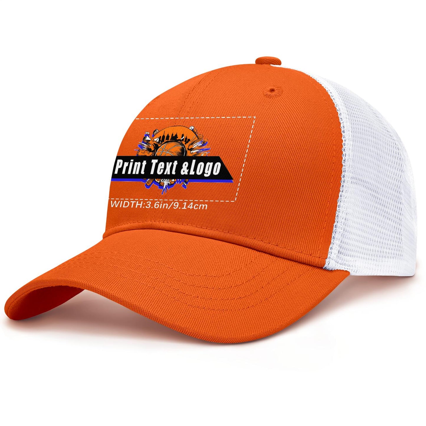 Custom Orange Mesh Duckbill Cap Personalized Style for Every Occasion Hat
