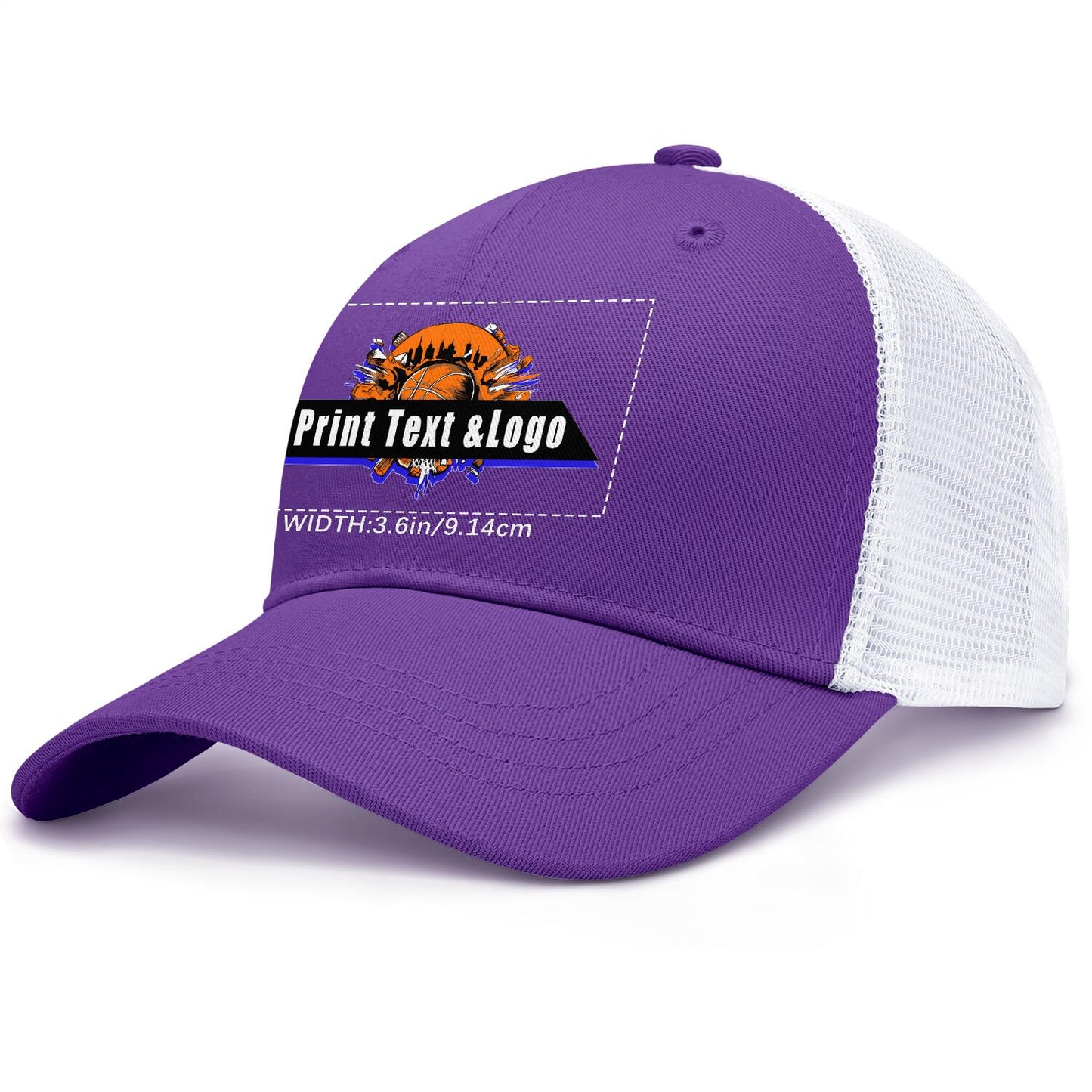 Custom Purple Mesh Duckbill Cap Personalized Style for Every Occasion Hat