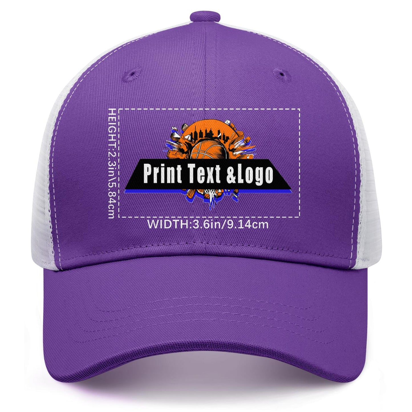 Custom Purple Mesh Duckbill Cap Personalized Style for Every Occasion Hat