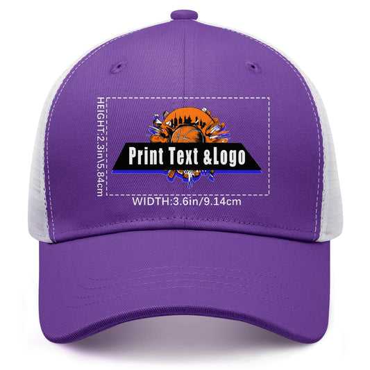 Custom Purple Mesh Duckbill Cap Personalized Style for Every Occasion Hat