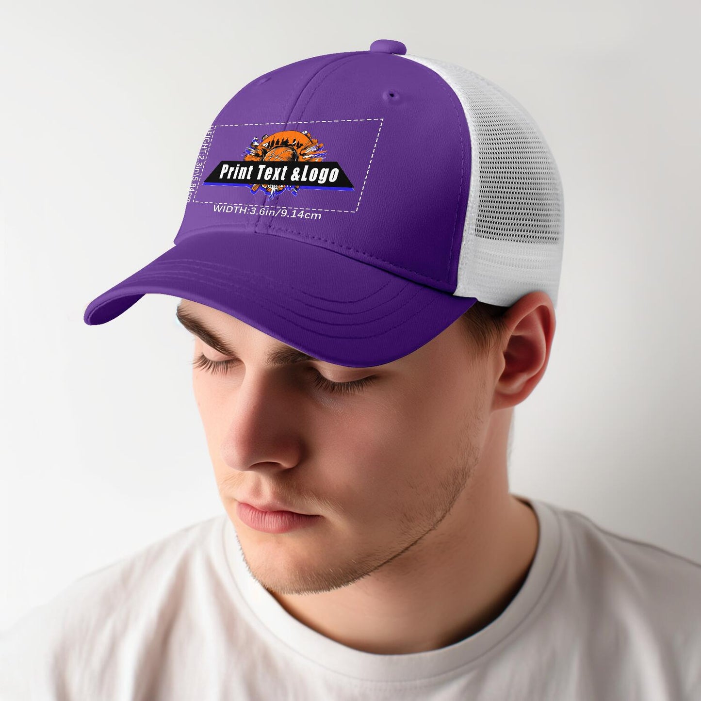 Custom Purple Mesh Duckbill Cap Personalized Style for Every Occasion Hat