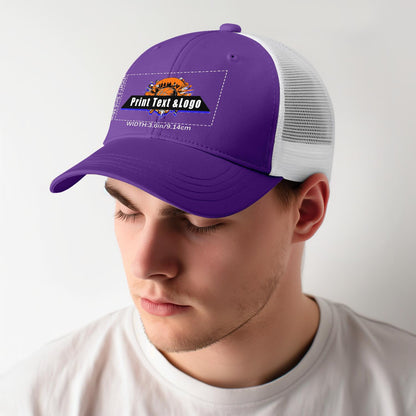 Custom Purple Mesh Duckbill Cap Personalized Style for Every Occasion Hat