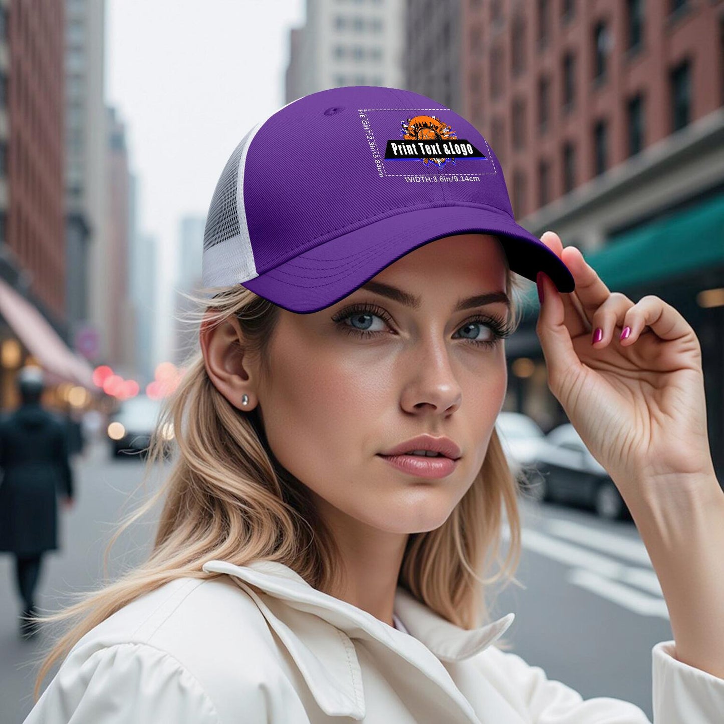 Custom Purple Mesh Duckbill Cap Personalized Style for Every Occasion Hat