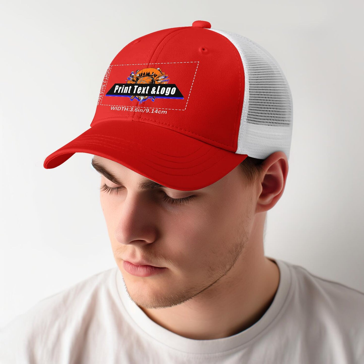 Custom Red Mesh Duckbill Cap Personalized Style for Every Occasion Hat