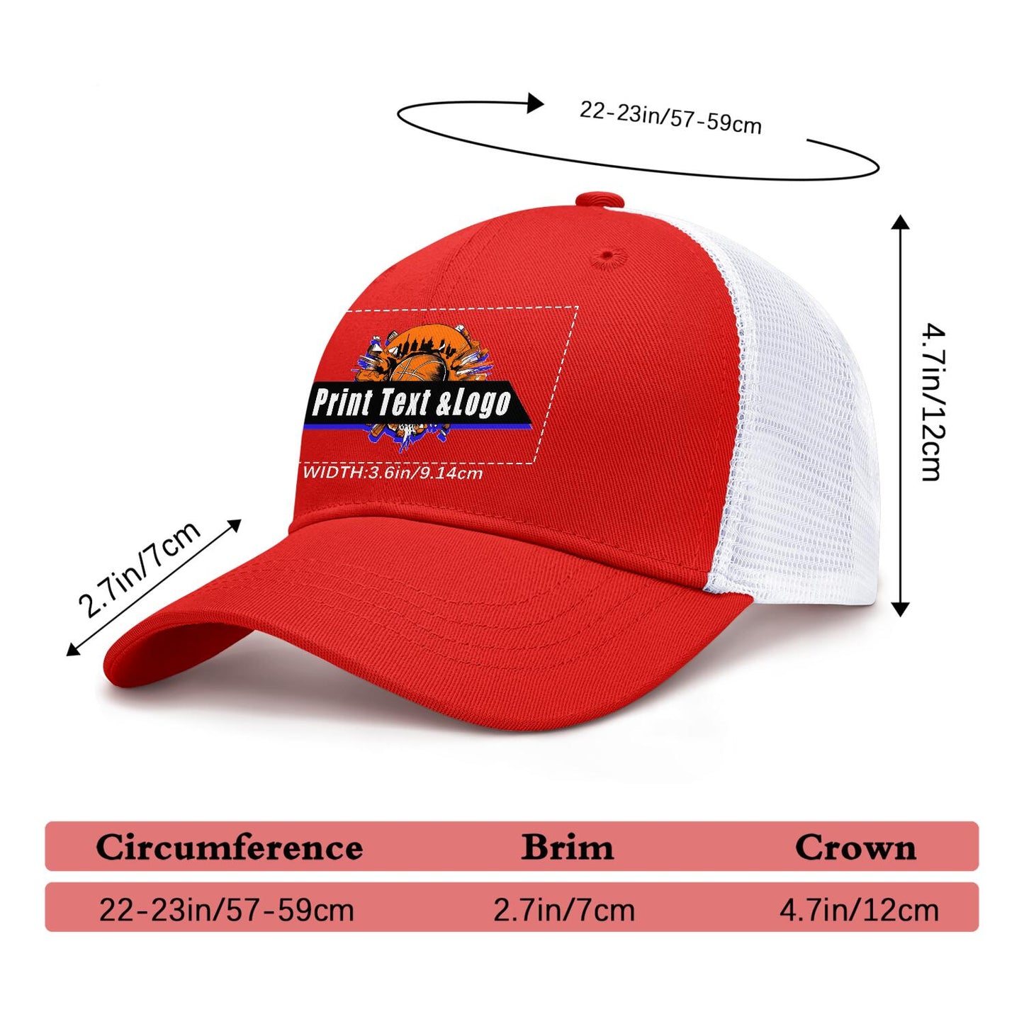 Custom Red Mesh Duckbill Cap Personalized Style for Every Occasion Hat