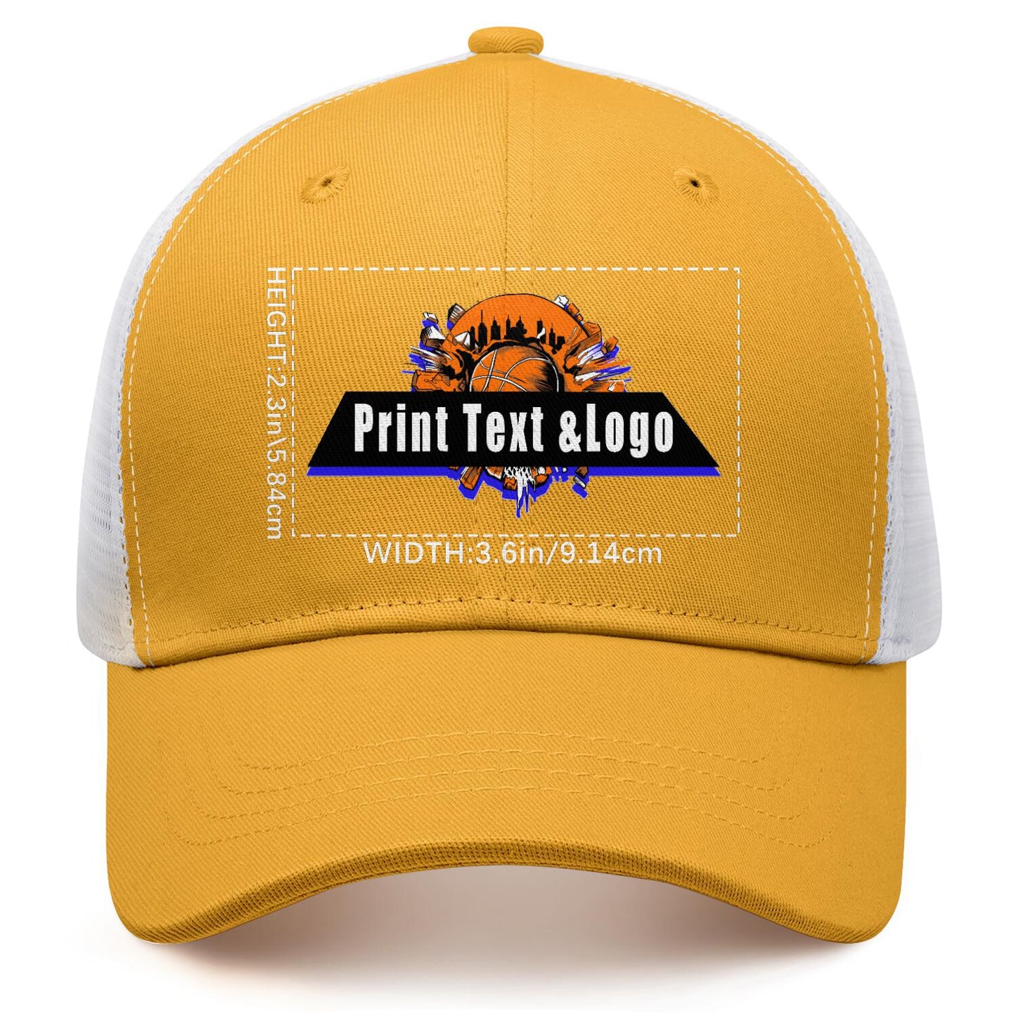 Custom Yellow Mesh Duckbill Cap Personalized Style for Every Occasion Hat