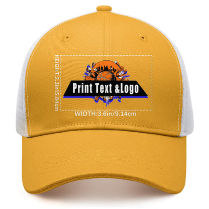 Custom Yellow Mesh Duckbill Cap Personalized Style for Every Occasion Hat