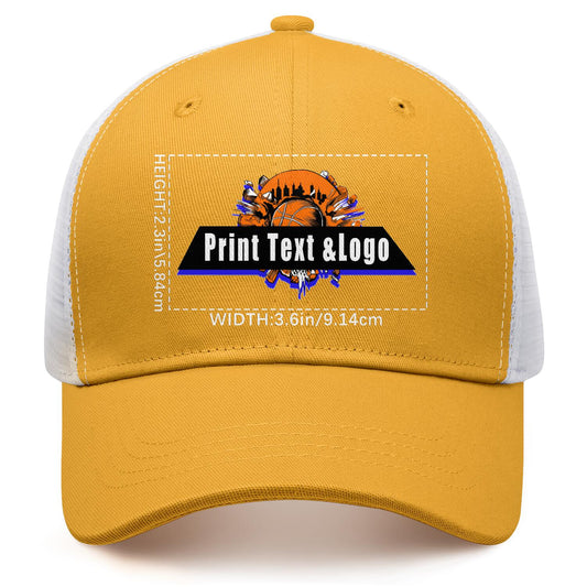 Custom Yellow Mesh Duckbill Cap Personalized Style for Every Occasion Hat