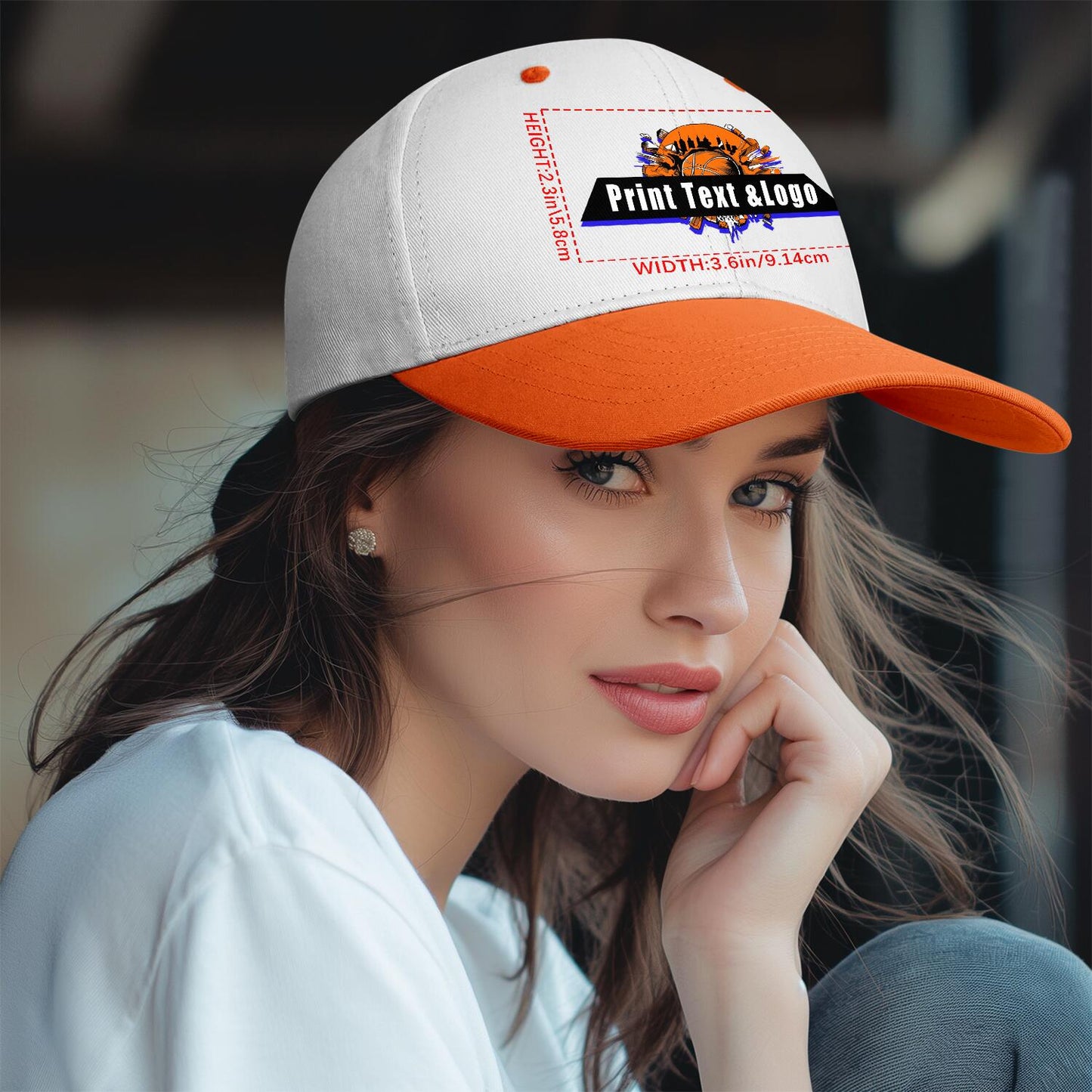 Custom Orange Sports Duckbill Mesh Cap - Unleash Your Athletic Style with Personal Touch