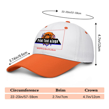 Custom Orange Sports Duckbill Mesh Cap - Unleash Your Athletic Style with Personal Touch