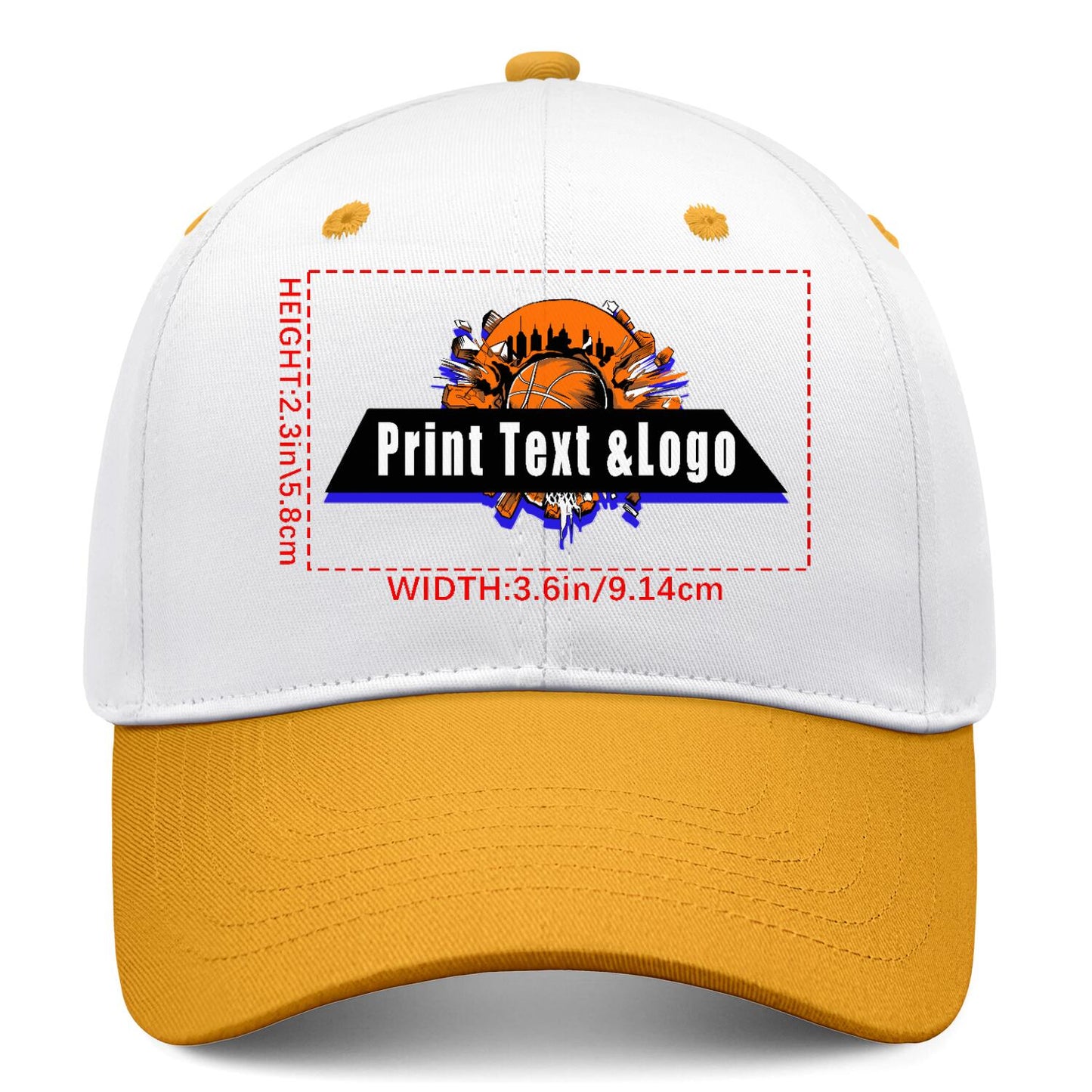 Custom Yellow Sports Duckbill Mesh Cap - Unleash Your Athletic Style with Personal Touch