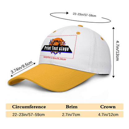 Custom Yellow Sports Duckbill Mesh Cap - Unleash Your Athletic Style with Personal Touch