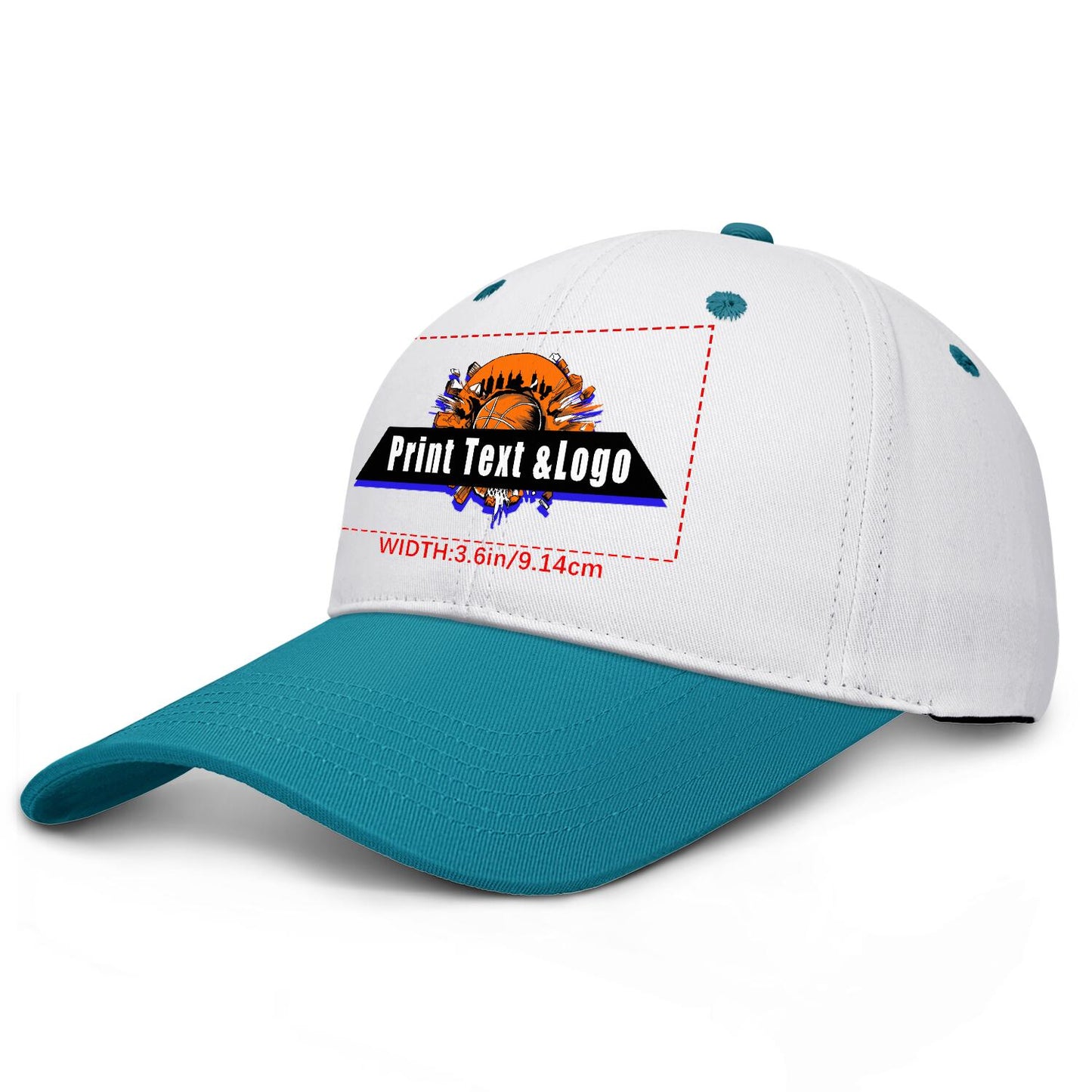 Custom Blue Green Sports Duckbill Mesh Cap - Unleash Your Athletic Style with Personal Touch