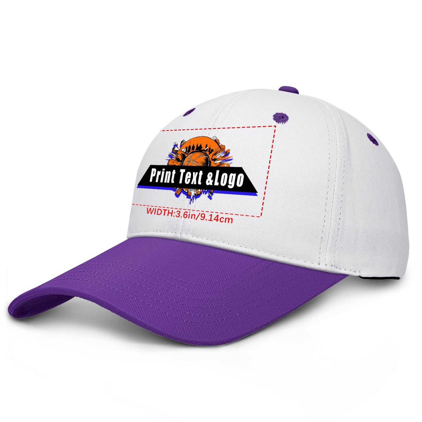 Custom Purple Sports Duckbill Mesh Cap - Unleash Your Athletic Style with Personal Touch
