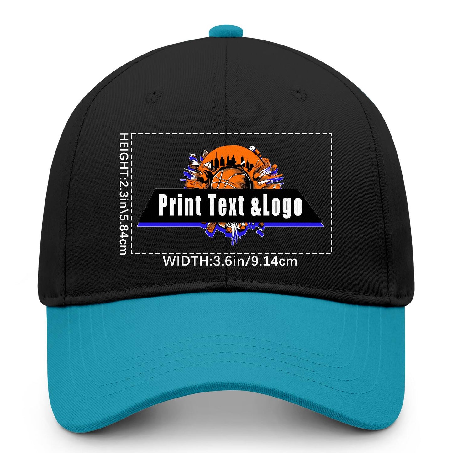 Custom Blue Green Sports Duckbill Mesh Cap - Unleash Your Athletic Style with Personal Touch