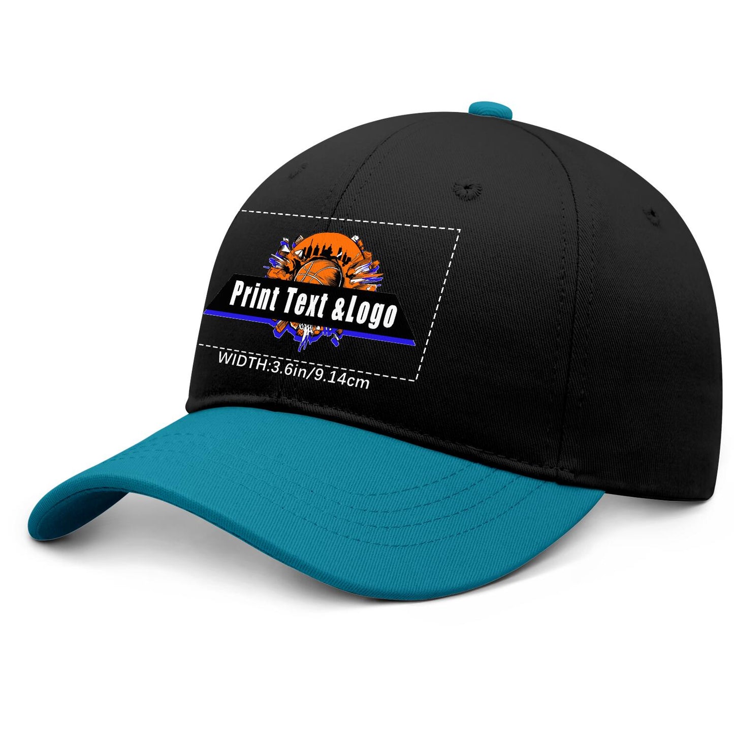 Custom Blue Green Sports Duckbill Mesh Cap - Unleash Your Athletic Style with Personal Touch