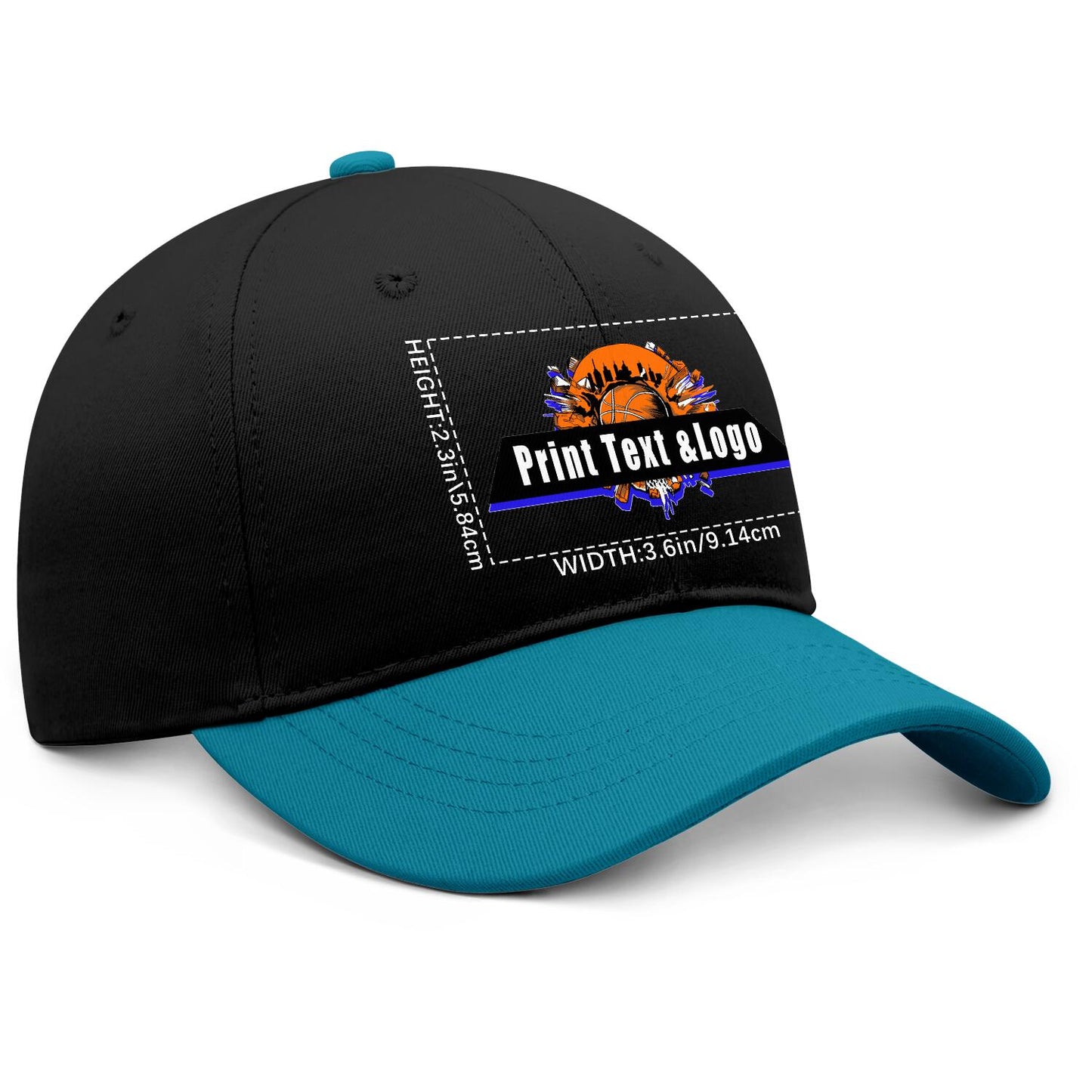 Custom Blue Green Sports Duckbill Mesh Cap - Unleash Your Athletic Style with Personal Touch