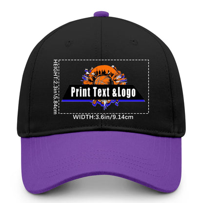 Custom Purple Sports Duckbill Mesh Cap - Unleash Your Athletic Style with Personal Touch