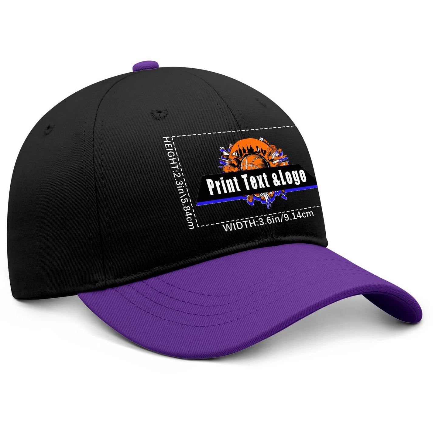 Custom Purple Sports Duckbill Mesh Cap - Unleash Your Athletic Style with Personal Touch