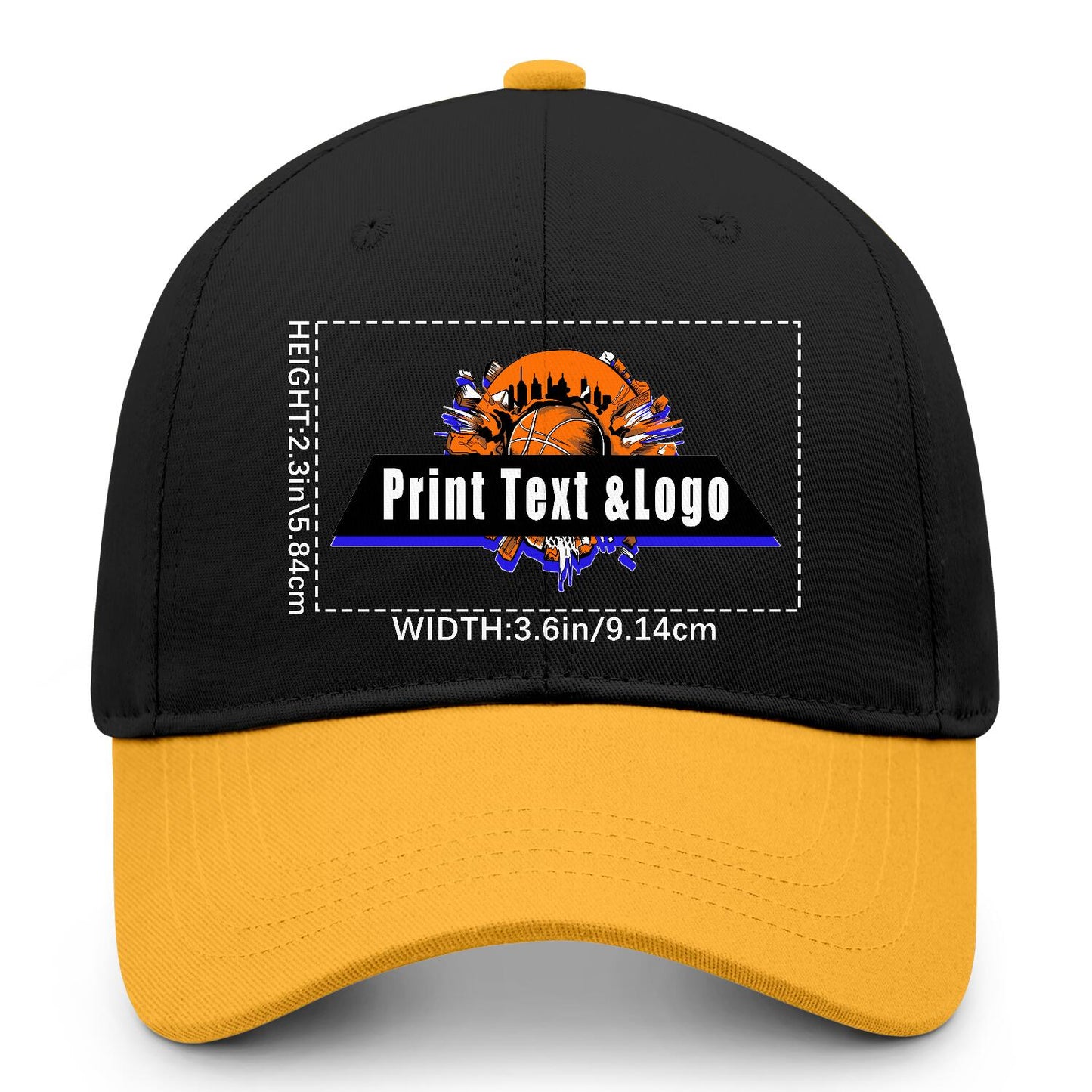 Custom Yellow Sports Duckbill Mesh Cap - Unleash Your Athletic Style with Personal Touch