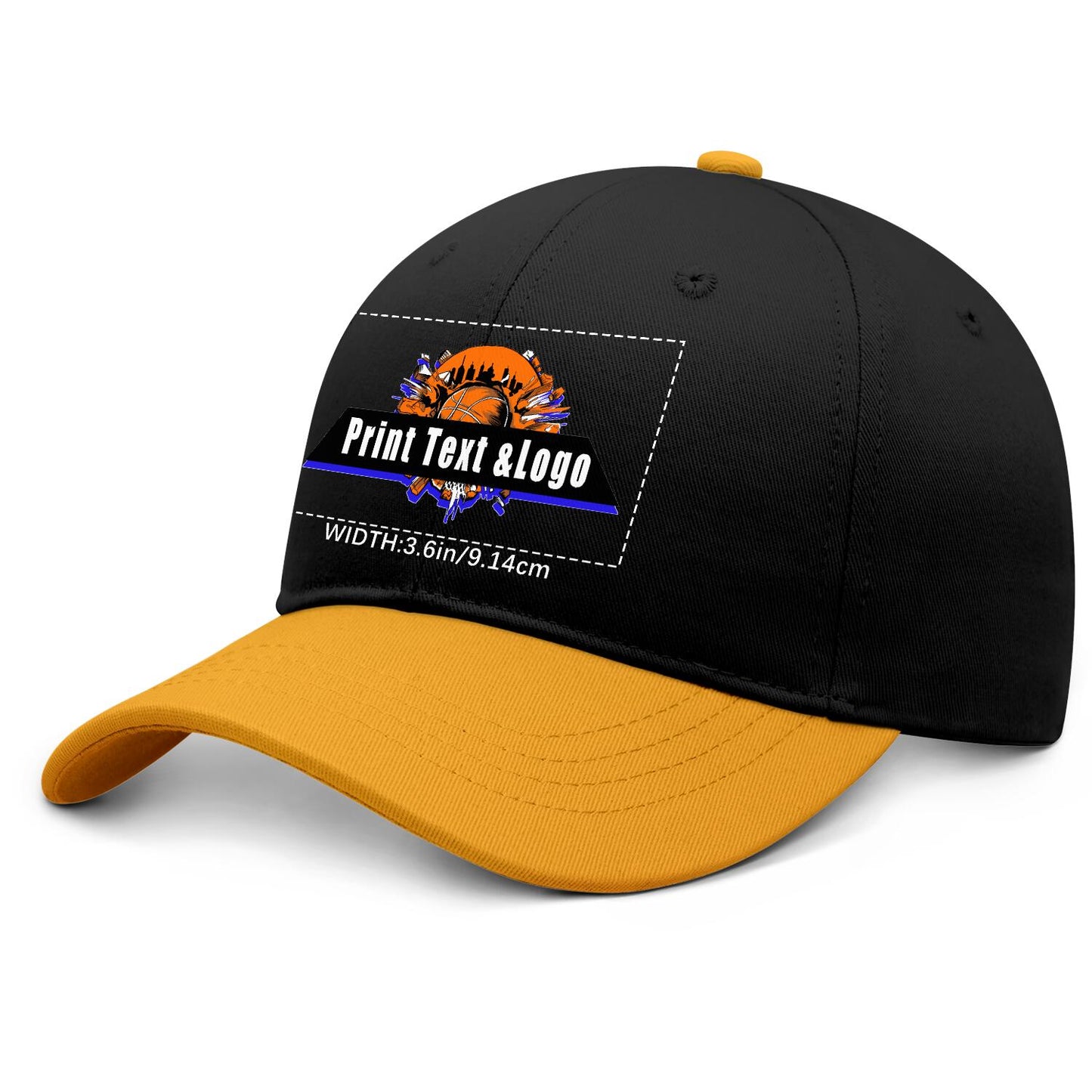 Custom Yellow Sports Duckbill Mesh Cap - Unleash Your Athletic Style with Personal Touch