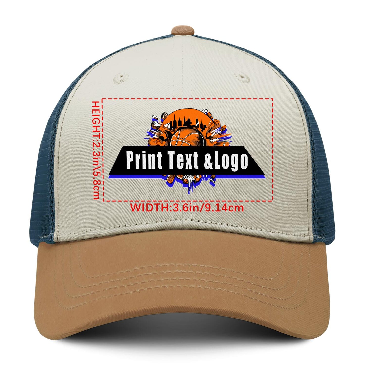 Custom Camel Outdoor Duckbill Mesh Cap with White Top Stylish and Functional for Every Adventure
