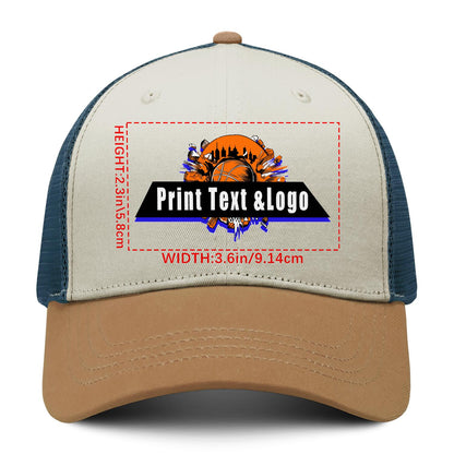Custom Camel Outdoor Duckbill Mesh Cap with White Top Stylish and Functional for Every Adventure