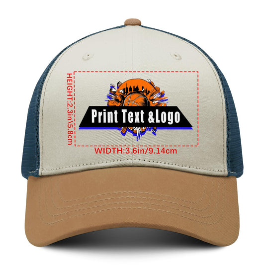 Custom Camel Outdoor Duckbill Mesh Cap with White Top Stylish and Functional for Every Adventure