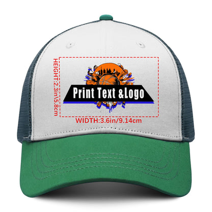 Custom Green Outdoor Duckbill Mesh Cap with White Top Stylish and Functional for Every Adventure