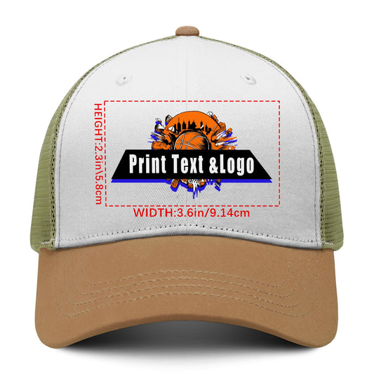 Custom Olive-Green Outdoor Duckbill Mesh Cap with White Top Stylish and Functional for Every Adventure