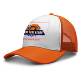 Custom Orange Outdoor Duckbill Mesh Cap with White Top Stylish and Functional for Every Adventure