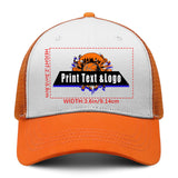 Custom Orange Outdoor Duckbill Mesh Cap with White Top Stylish and Functional for Every Adventure