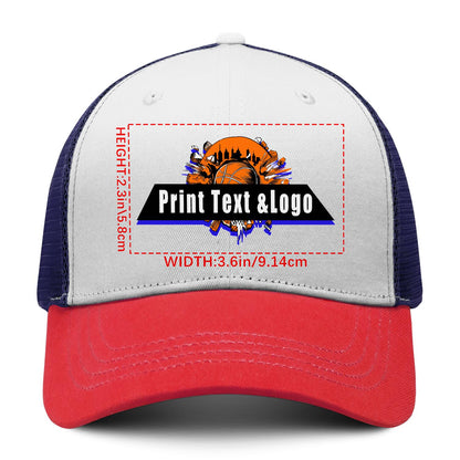 Custom Red Outdoor Duckbill Mesh Cap with White Top Stylish and Functional for Every Adventure