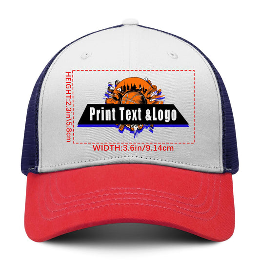 Custom Red Outdoor Duckbill Mesh Cap with White Top Stylish and Functional for Every Adventure