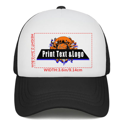 Custom Black Sponge Mesh Cap - Tailored Comfort and Style for Every Occasion
