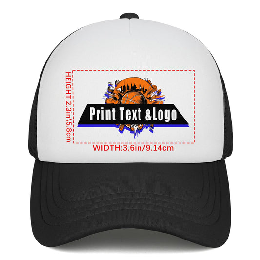 Custom Black Sponge Mesh Cap - Tailored Comfort and Style for Every Occasion