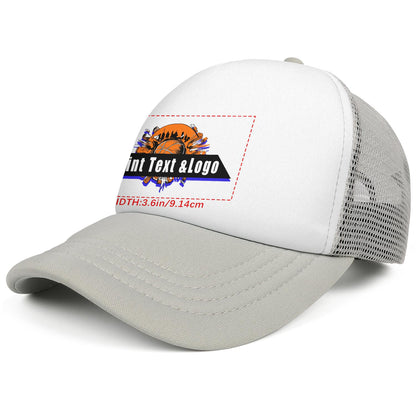 Custom Gray Sponge Mesh Cap - Tailored Comfort and Style for Every Occasion