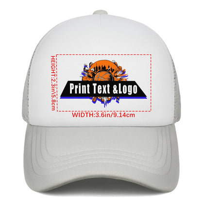 Custom Gray Sponge Mesh Cap - Tailored Comfort and Style for Every Occasion