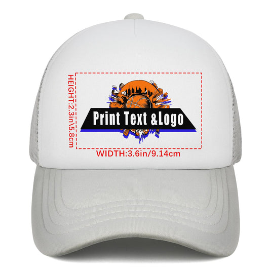 Custom Gray Sponge Mesh Cap - Tailored Comfort and Style for Every Occasion