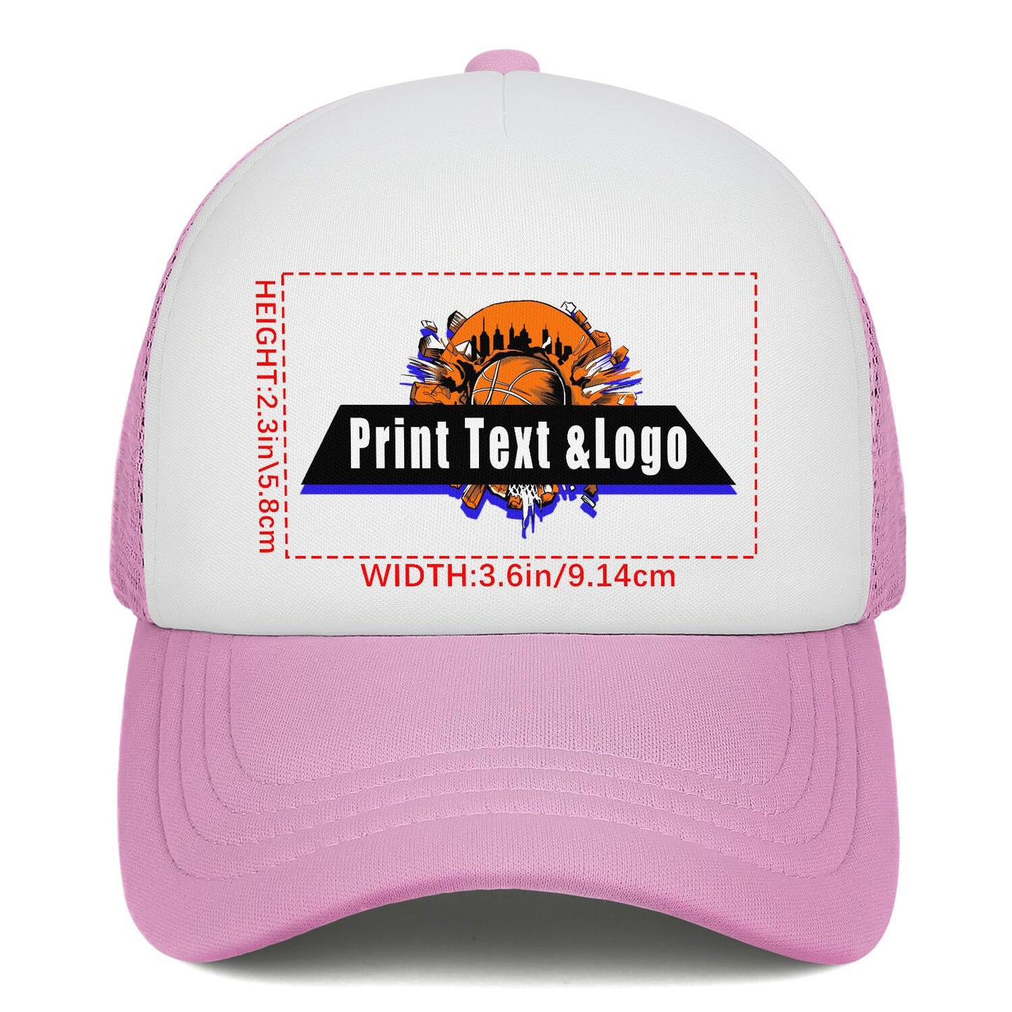 Custom Pink Sponge Mesh Cap - Tailored Comfort and Style for Every Occasion