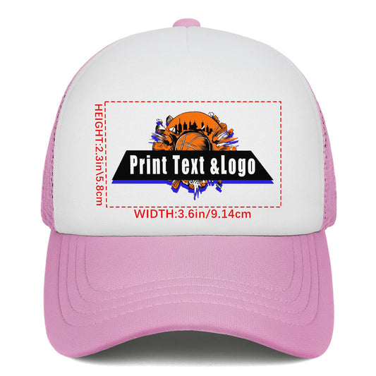 Custom Pink Sponge Mesh Cap - Tailored Comfort and Style for Every Occasion